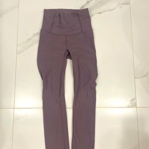 Lululemon leggings long purple mauve size 2